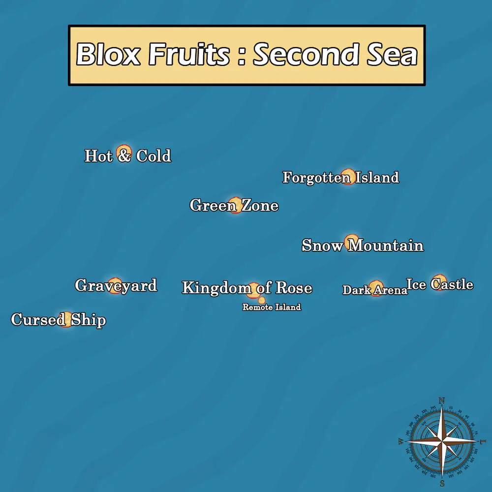 Blox fruits, the second sea map
