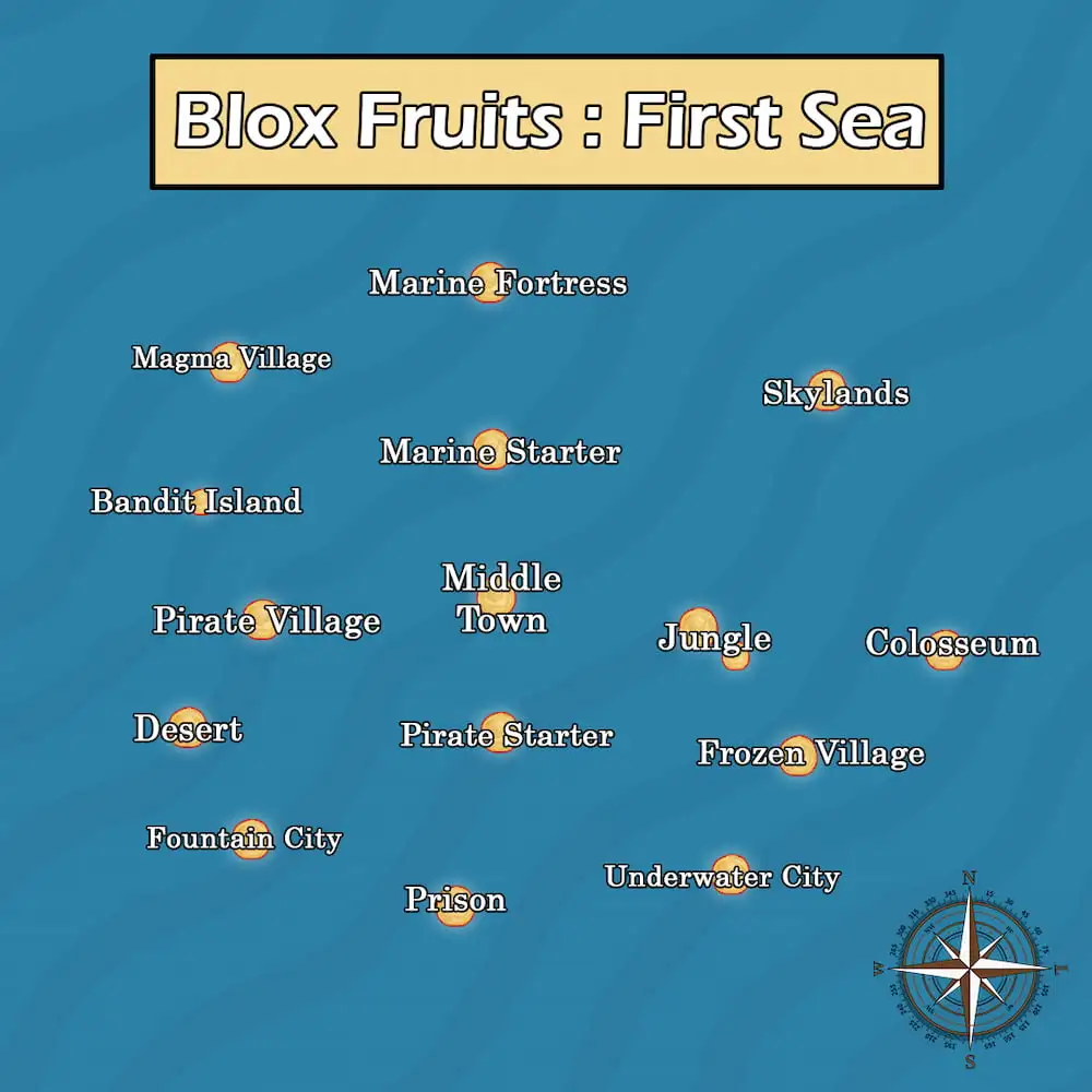 Blox fruits, the first sea map