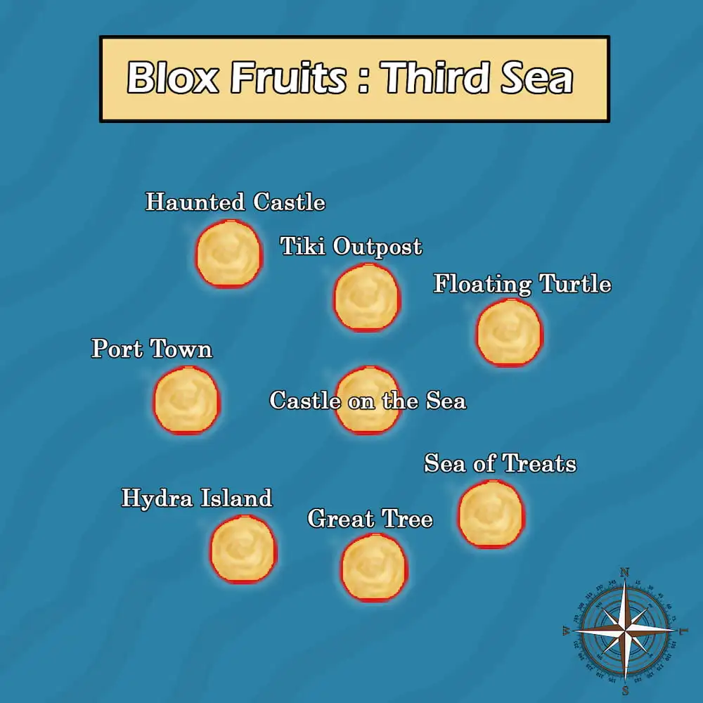 Blox Fruits Map Islands, Locations & Level Requirements (Guide)